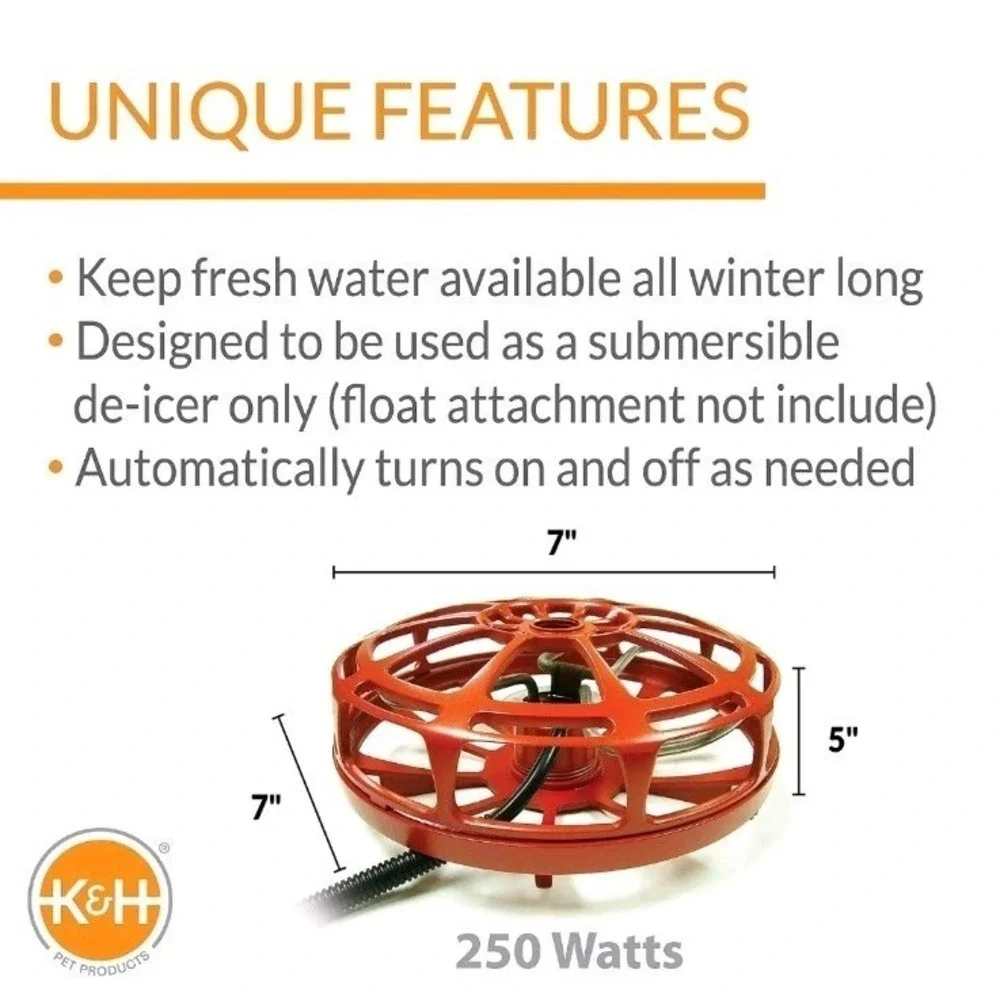 K&H Farm Essentials Ultimate Bucket & Stock Pond Tank Heater Stock Deicer Horses